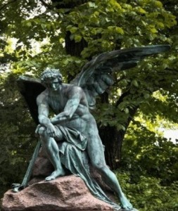 A Lonely Angel guarding a grave on Vienna’s Cemetery, 1800’s